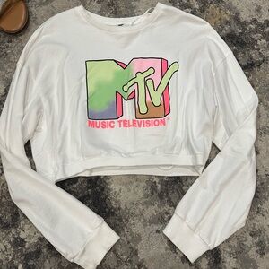 Vintage mtv y2k long sleeve cropped graphic long sleeve
